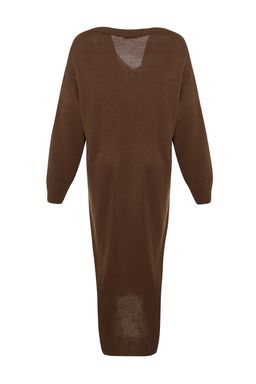 TRENDYOLMILLA Siyah Maxi Triko Genis Kal?p Elbise TWOAW23EL00642  фото 32
