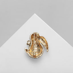 Брошь Птичка необычная, цветная в золоте - Queen fair фото 3