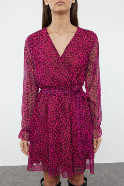 Fusya Cicekli Animal Desenli Kusakl? Mini Dokuma Elbise TWOSS20EL0626 - Trendyolmilla фото 3