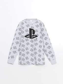 Bisiklet Yaka PlayStation Bask?l? Erkek ?ocuk Pijama Tak?m? - Waikiki фото 2