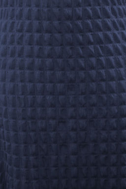 Indigo Duz Dokulu A Kesim/Can Form Bisiklet Yaka Dokulu Maxi Elbise TWOSS24EL00683