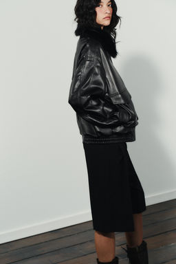 JACKET WITH DETACHABLE FAUX FUR COLLAR - Zara фото 4