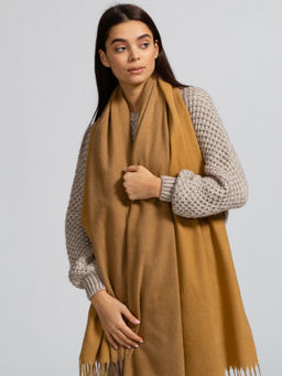 в составе шерсть Большой, мягкий, теплый двусторонний палантин с рисунком в стиле арт-деко