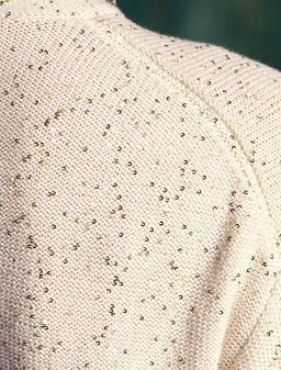 Джемпер из хлопковой пряжи с пайетками - Vilatte фото 2