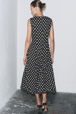 ZW COLLECTION POLKA DOT MIDI DRESS - Zara фото 3