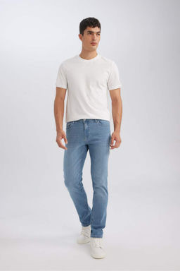 Pedro Slim Fit Джинсовые брюки узкого кроя с нормальной талией и узкими штанинами - Defacto фото 2