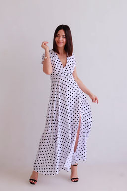 Martichelli Платье белое в горошек  фото 7