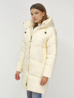 Куртка пальто зимняя синтепон светло-бежевого цвета - Mtforce фото 2