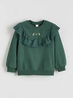 Bebe Yaka K?z ?ocuk Sweatshirt ve Tayt Pantolon