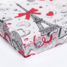 Цена за 5 шт. Коробка для печенья, «Сердца» 15×15×3 см