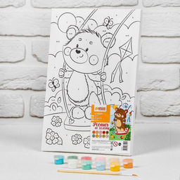 Картина по номерам на подрамнике Медвежонок на качели 2030 см - Школа талантов фото 3