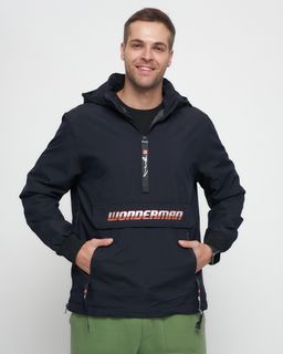 Куртка-анорак спортивная мужская темно-синего цвета 88620TS - Wonderrman фото 7