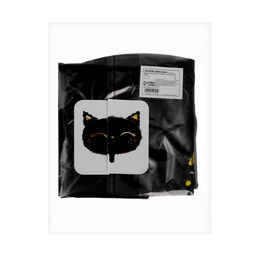 Цена за 2 шт. Воздушный шар фольгированный 18" «Кошечка-принцесса», фигура, чёрный