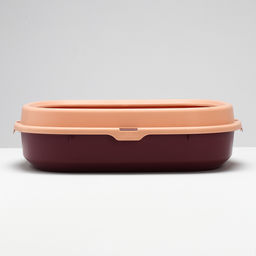 Туалет с бортом 40×34×11 см, бордовый