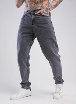 KM1776 Джинсы СЕРЫЙ