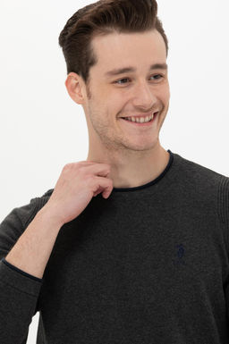 Мужской свитер антрацитового меланжа - U.s. polo assn фото 3