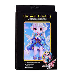 Мозаика алмазная "Девочка-бабочка" 15*20см