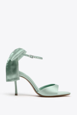 MAXI BOW HEELED SANDALS - Zara фото 3