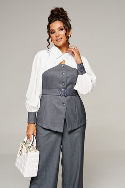 Костюм Beautiful Free 6377-Р белый/серый - Beautiful&free фото 11