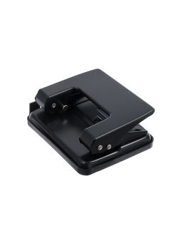 Дырокол 20л метал черный, с линейкой