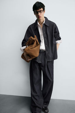 PLEATED WIDE-LEG JEANS - Zara фото 5