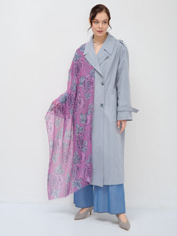 Большой, красивый двусторонний палантин с рисунком в стиле арт-деко - Tantino фото 4