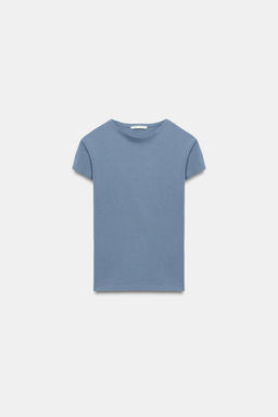 CAMISETA ENTALLADA MANGA CORTA / Azul?n - Zara фото 5