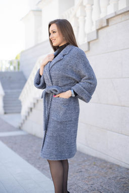 Пальто женское демисезонное 20905 (беж./клетка) - Kankan фото 50