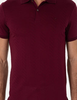 Bordo Slim Fit %100 Pamuk Polo Yaka T-shirt - Cacharel фото 6