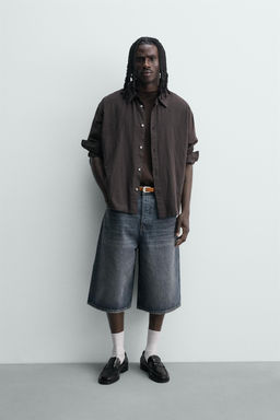 BERMUDA DENIM BAGGY FIT / Azul