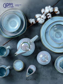 43277 GIPFEL Набор салатников MERIDA 1150 мл (2шт.). Материал: фарфор. Цвет: голубой.