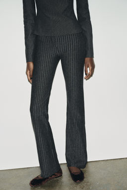 PINSTRIPE FLARE TROUSERS - Zara фото 2