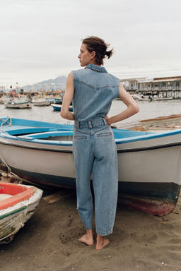 MONO Z1975 DENIM PIERNA BALLOON / Azul medio