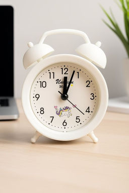 Часы-будильник Milota, white (12,5х9 см)