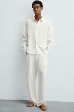 100% HEMP RELAXED FIT TROUSERS - Zara фото 5