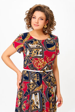 Платье Swallow 843.4 сине-бело-красный принт фото 2