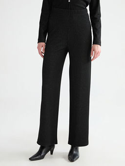 Beli Lastikli Parlak G?r?n?ml? Kad?n Pantolon