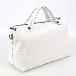 Женская кожаная сумка с ручками под крокодила 0169-3 - Cidirro фото 3