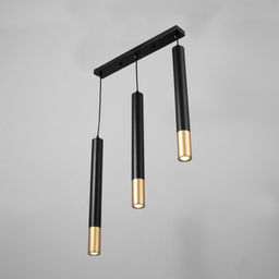 Светильник BayerLux подвесной «Герона» 3хLED 9 Вт 4000К черный золото 50×5×50-200 см