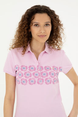 Женская розовая футболка Неожиданная скидка в корзине - U.s. polo assn фото 9