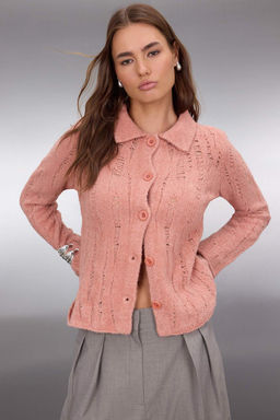 Indigo Fitted/Vucuda Oturan Buklet Iplikli Triko H?rka TWOAW26HI00192