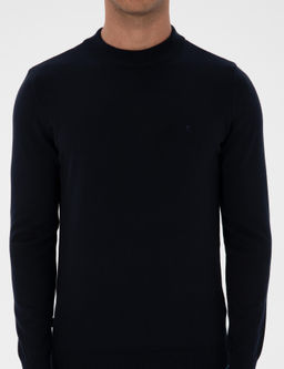 Lacivert Slim Fit _eyrek Yaka Basic Triko Kazak - Pierre cardin фото 6