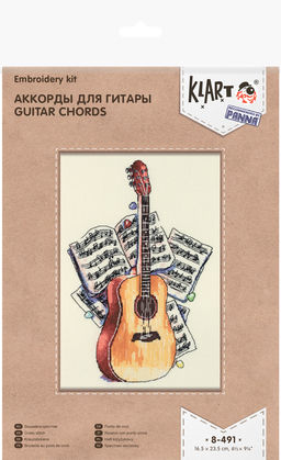 Klart набор для вышивания 8-491 Аккорды для гитары 23.5 х 16.5 см