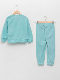 Bisiklet Yaka Basic Uzun Kollu Polar K?z ?ocuk Pijama Tak?m? - Waikiki фото 2