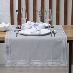 Дорожка Этель со стразами, 118×60 ±5 см, цвет серый, п/э