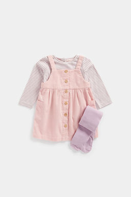 MOTHERCARE / Сарафан из вельвета с футболкой и колготками в комплекте