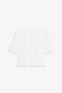 RIBBON TRIM TOP - Zara фото 3