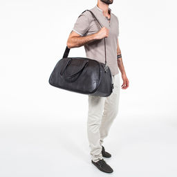 Кожаная дорожная сумка Jutland Black - Lakestone фото 10