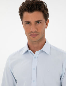 A__k Mavi Regular Fit Uzun Kollu G_mlek