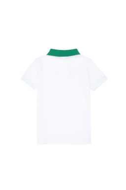 Erkek _ocuk Beyaz Polo Yaka Ti__rt Sepette S_rpriz _ndirim